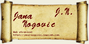 Jana Nogović vizit kartica